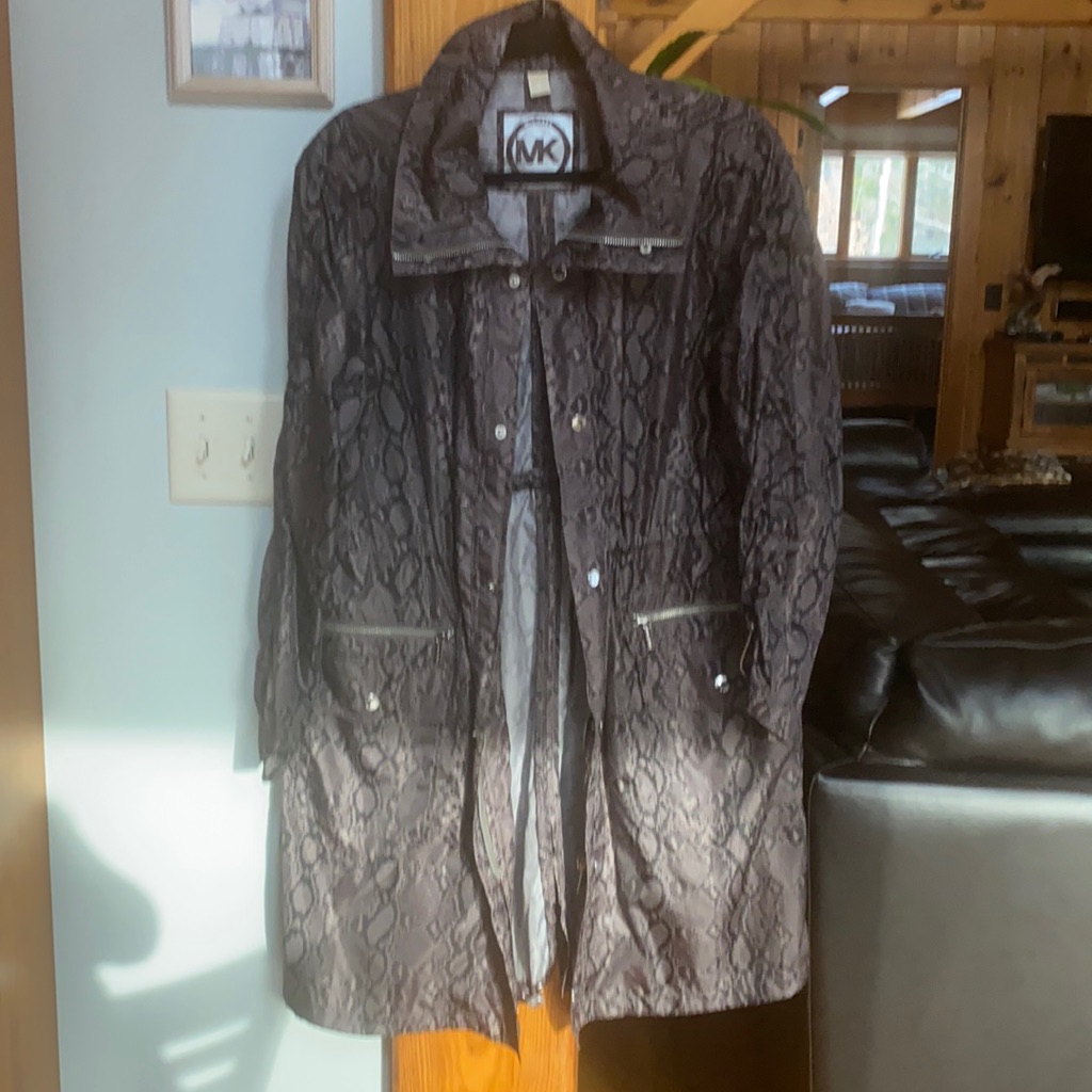 Michael Kors Rain Coat..Python Print